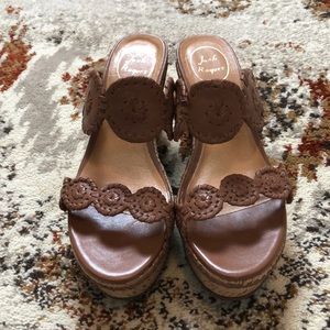 Jack Rogers “LAUREN” Slide-On Wedges, Like-NEW
